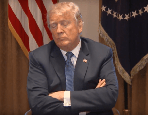 Image result for trump crosses arms